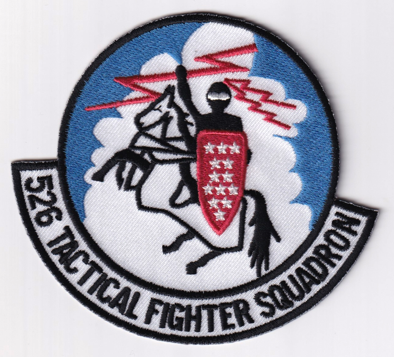 526th Tactical Fighter Squadron (TFS) Patch, 4 inch, Hook and Loop